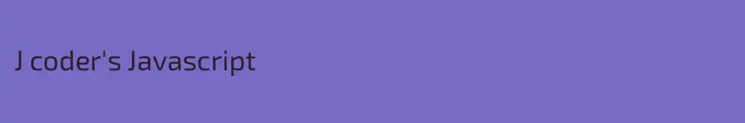 J coder's Javascript